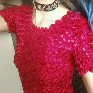 Vintage Red Crop Top